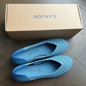 Rothy's The Flat in Sky Basketweave NWT